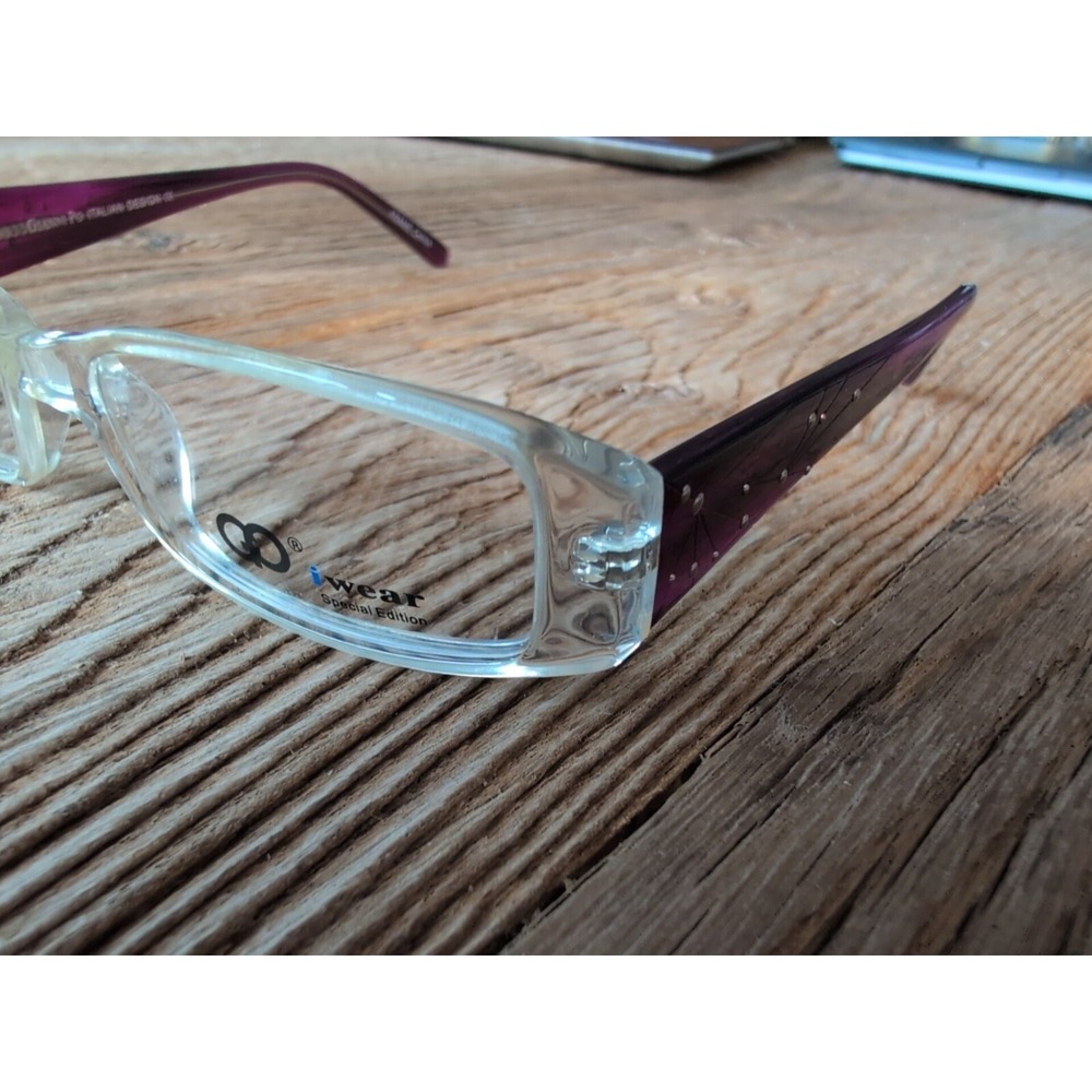 Eyeglasses Frames Purple Bling Studded Gianni Po GP Y04C 50-17-140 Full Rim New - Picture 6 of 16